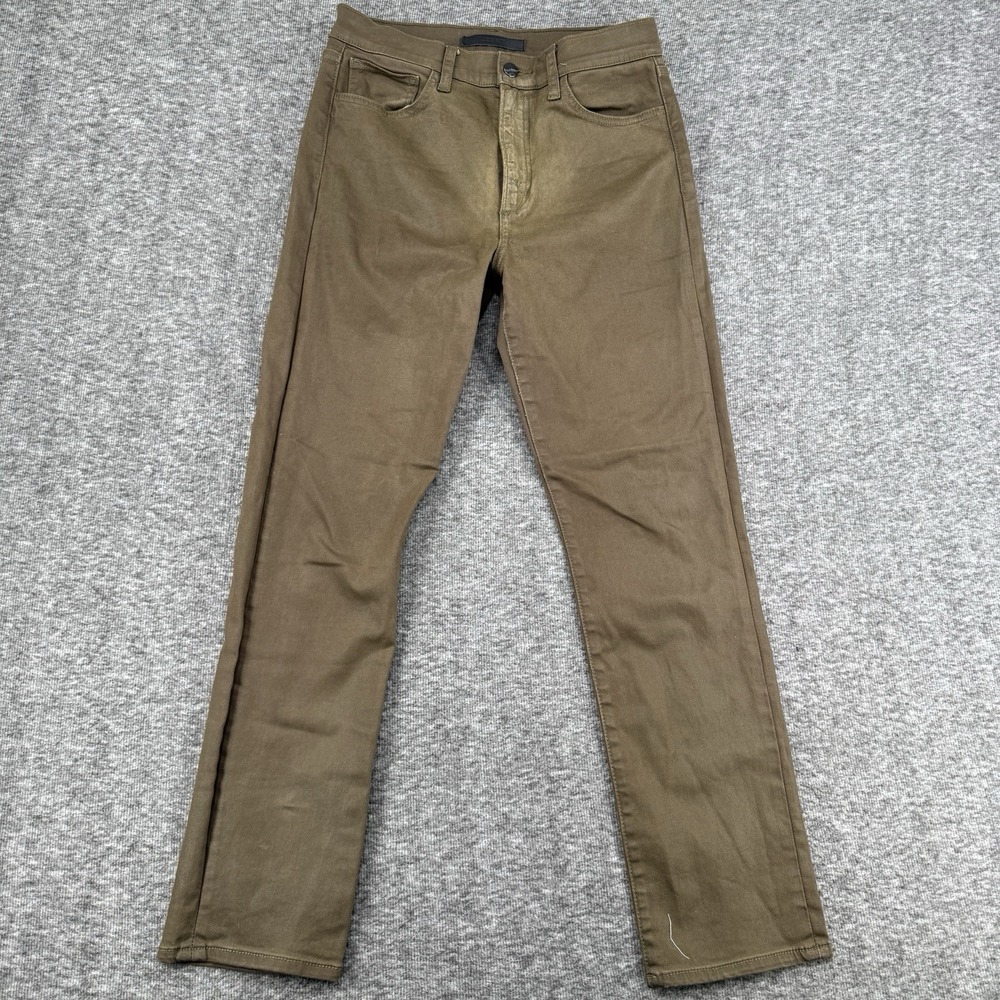 Joe's Jeans The Luna High Rise Cigarette Ankle Jeans Olive Green Stretch Size 28